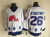 Nordiques 26 Stastny White CCM Throwback Jersey